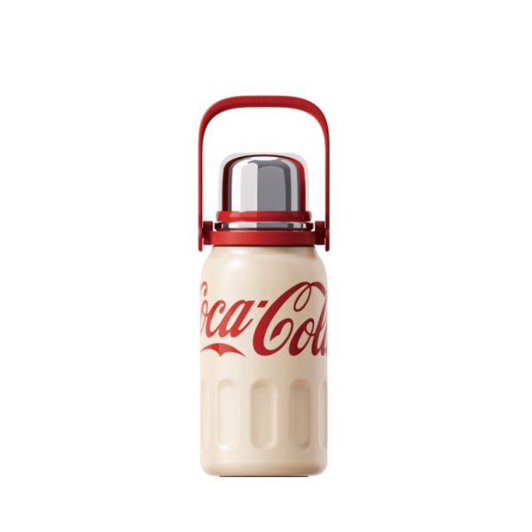 GERM x Coca Cola Vacuum Flask with handle and strap 800ml - Beige For Sale