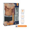 [Bundle of 2] GUS BEAR Cotton Trunks (2-pc pack) - Black Grey For Cheap