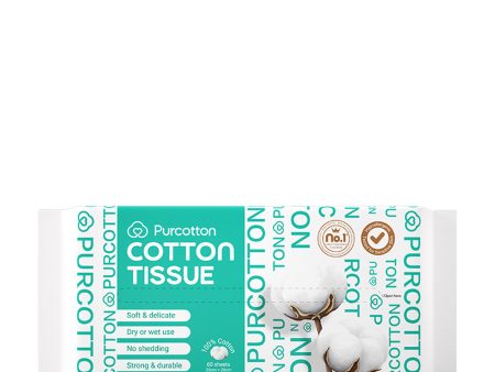 Purcotton Cotton Tissue 20cm x 20cm 60 sheets Supply