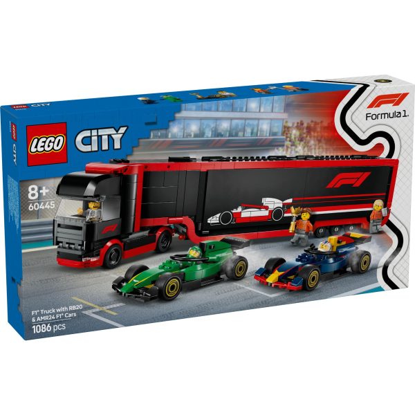 LEGO City: F1® Truck with RB20 & AMR24 F1® Cars (60445) Online now