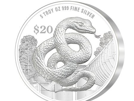 [The Singapore Mint] 2025 Singapore Lunar Snake 5 troy oz 999 Fine Silver Proof Coin (R005) by MAS Hot on Sale