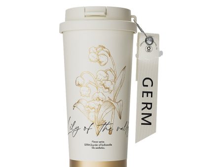 GERM Lily of the Valley Floral Vacuum Flask 500ml - White Discount