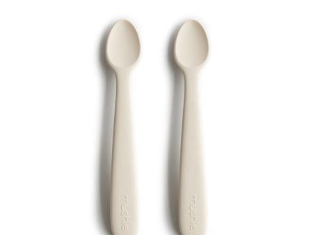 mushie Silicone Feeding Spoons 2-Pack - Ivory Fashion