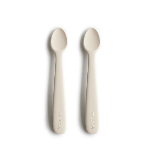 mushie Silicone Feeding Spoons 2-Pack - Ivory Fashion