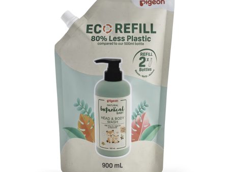 Pigeon Natural Botanical Baby Head & Body Wash Refill 900ml (79799) Discount