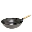 La gourmet 24cm Nitrigan Cast-Iron Wok For Cheap