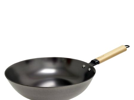 La gourmet 24cm Nitrigan Cast-Iron Wok For Cheap