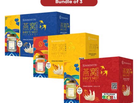 [ONLINE EXCLUSIVE Bundle of 3] Kinohimitsu Bird s Nest with Ginseng Gift Set Supply