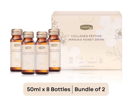 COMVITA Collagen Peptide Manuka Honey Drink (8 Bottles x 50ml) - Bundle of 2 Online now