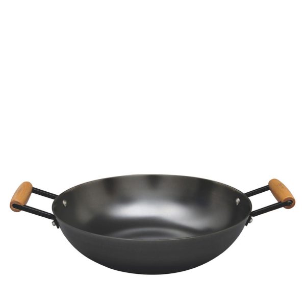 La gourmet Nitrigan Cast-Iron 20cm Frypan + 32cm Open Wok (LGMCWCI-367488+347688) Supply