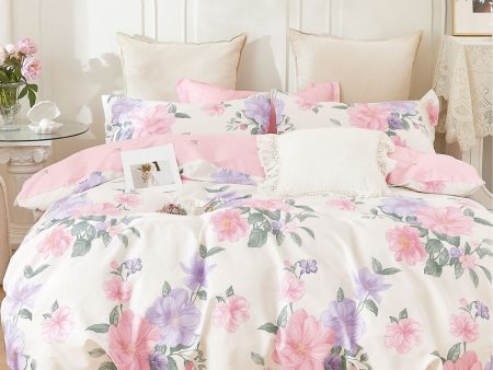 KINGSFORD Placid Bedset 1500TC 100% Cotton Sateen (Single Super Single Queen King) - Berries Flowers For Cheap