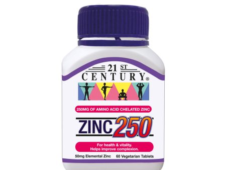 21st Century Zinc 250 60 Vegetarian Tablets For Discount