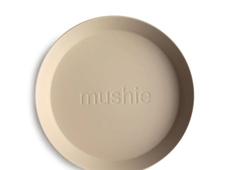 mushie Round Dinnerware Plates Set of 2 - Vanilla Discount