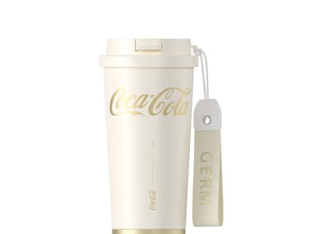 GERM x Coca Cola Classic Vacuum Flask with Strap 500ml - Beige on Sale