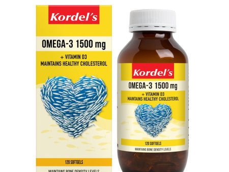 Kordel’s Omega-3 Fish Oil 1500 mg + Vitamin D 120 Softgels Online now