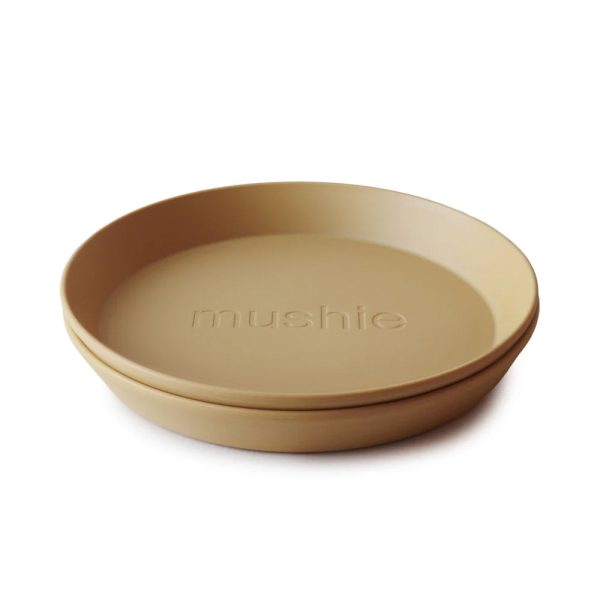 mushie Round Dinnerware Plates Set of 2 - Mustard Online