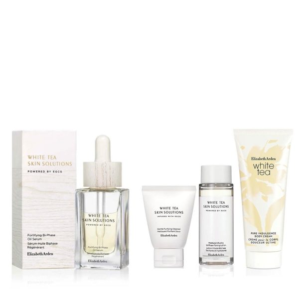 Elizabeth Arden Elizabeth Arden White Tea Skin Solutions Fortifying Bi-Phase Oil Serum 30ml + 3-pc gift Supply