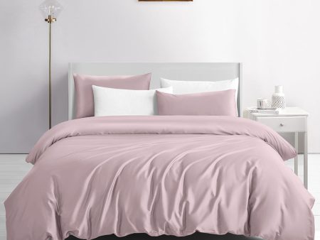 KINGSFORD Unity Fitted Sheet Set 2000TC 100% Cotton Sateen (Single Super Single Queen King) - Pink For Discount