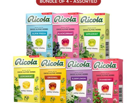 [ONLINE EXCLUSIVE Bundle of 4] Ricola Swiss Alpine Herbs Assorted Candy Supply