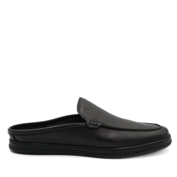 BRUNO CO. Leather Men s Mules Shoes (Black) For Sale