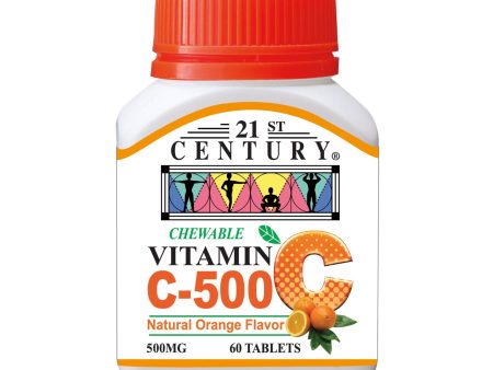 21ST CENTURY Chewable Vitamin C-500 500mg 60 Vegetarian Tablets For Discount