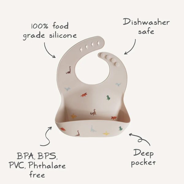 mushie Silicone Bib - Rocket Ship For Sale