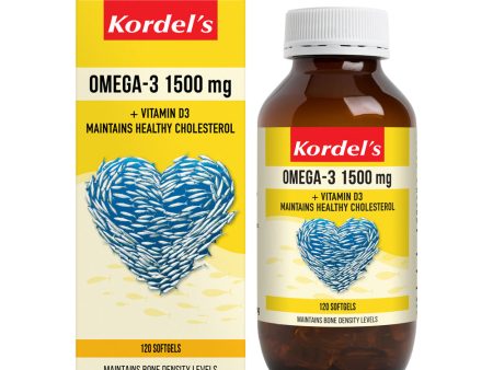 Kordel s Omega -3 1500mg + Vitamin D 120 Softgels Online now