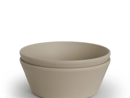 mushie Round Dinner Bowl Set of 2 - Vanilla Online Sale