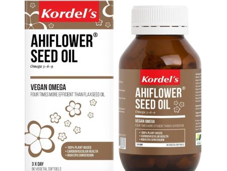 Kordel s Ahiflower Seed Oil 90 Vegetal Softgels For Cheap