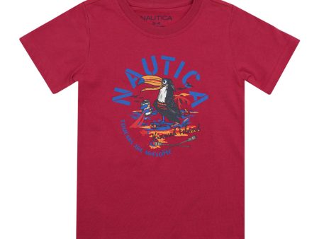 Nautica Knit Round Neck Tee - Red (NAUTICA299PT) Online Hot Sale