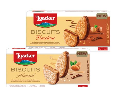 [Bundle of 2] Loacker Biscuits 100g - Almond   Hazelnut Supply