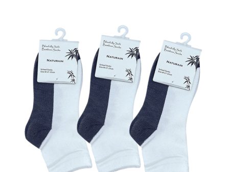 Naturain Bamboo Fibre School Socks - 3 Pairs Online