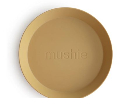 mushie Round Dinnerware Plates Set of 2 - Mustard Online