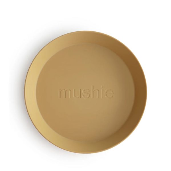 mushie Round Dinnerware Plates Set of 2 - Mustard Online