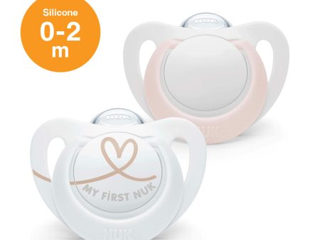 NUK Star Day Silicone Soother Pacifier 2pcs-box - 0-2 months - Pink Sale