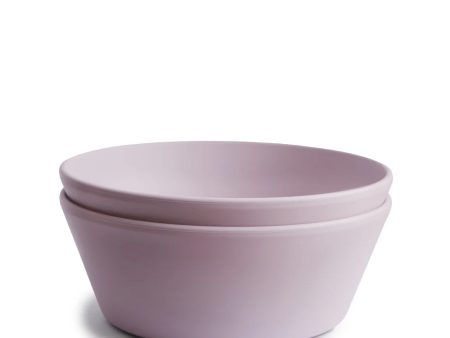 mushie Round Dinner Bowl Set of 2 - Soft Lilac on Sale