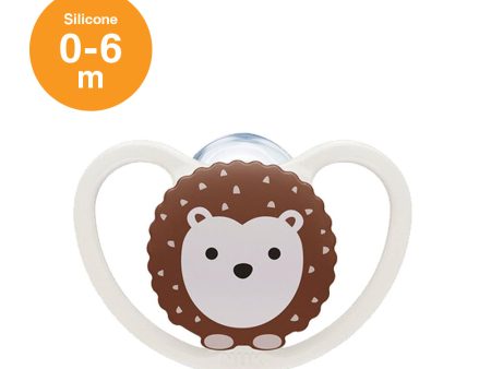 NUK Space Silicone Soother Pacifier 1pc-box - 0-6 Months - Hedgehog Fashion