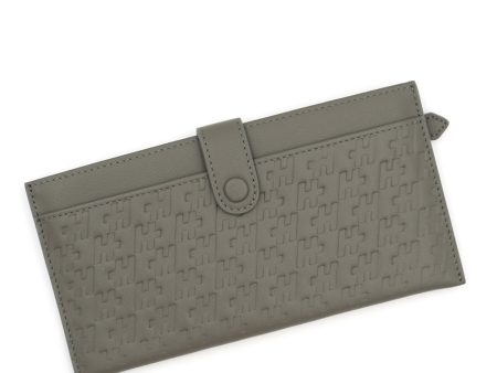 Hechter Leather Long Wallet - Grey Discount