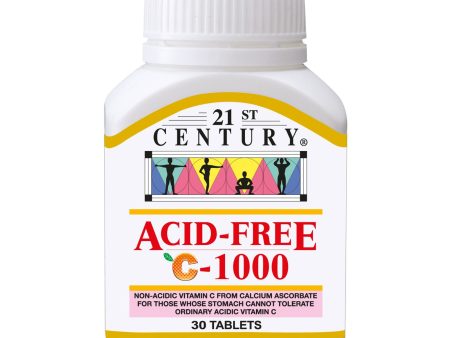 21ST CENTURY ACID FREE C 1000MG 30S Tablets Online now