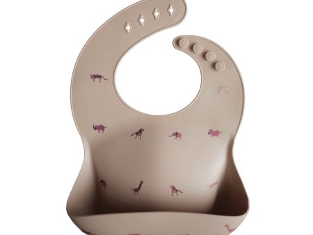 mushie Silicone Bib - Safari Tan For Sale