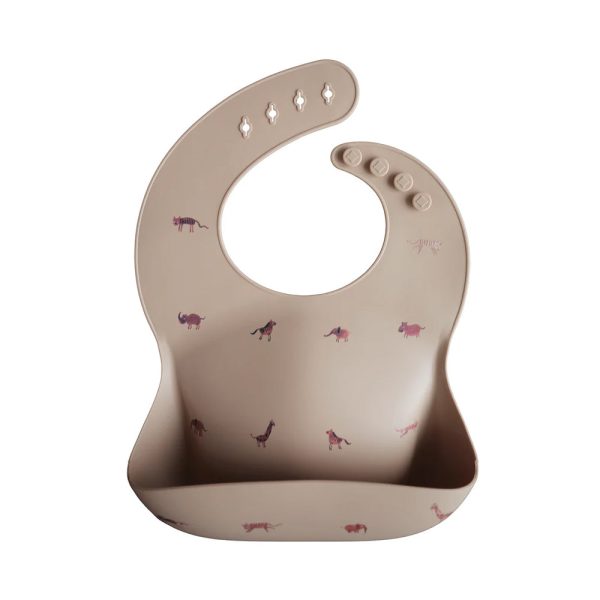 mushie Silicone Bib - Safari Tan For Sale