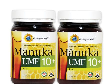 HoneyWorld Raw Manuka UMF 10+ 500g - Bundle of 2 Online Sale