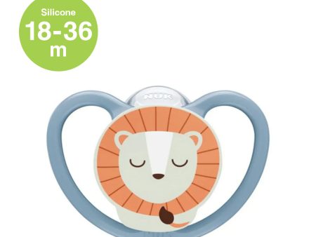 NUK Space Night Silicone Soother Pacifier 1pc-box - 18-36 months - Lion For Discount