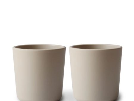 mushie Dinnerware Cup Set of 2 - Vanilla Online Hot Sale