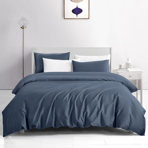 KINGSFORD Unity Bedset 2000TC 100% Cotton Sateen (Single Super Single Queen King) - Blue Online now