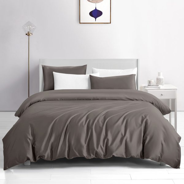 KINGSFORD Unity Bedset 2000TC 100% Cotton Sateen (Single Super Single Queen King) - Brown Online Sale