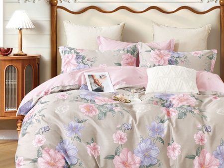 KINGSFORD Placid Bedset 1500TC 100% Cotton Sateen (Single Super Single Queen King) - Autumn Leaves For Cheap