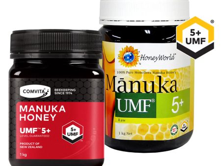 COMVITA x HoneyWorld Manuka Honey UMF5+ 1kg - Bundle of 2 For Cheap