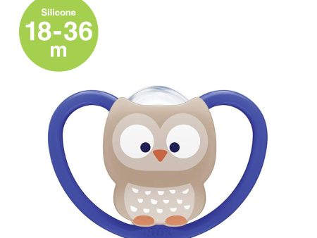 NUK Space Silicone Soother Pacifier 1pc-box - 18-36 months - Owl Online Hot Sale