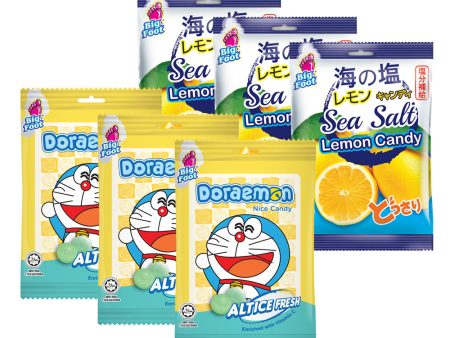 [Bundle of 6 Special] Big Foot Candy - Doraemon Nice Altice Fresh   Sea Salt Lemon - 150g For Discount